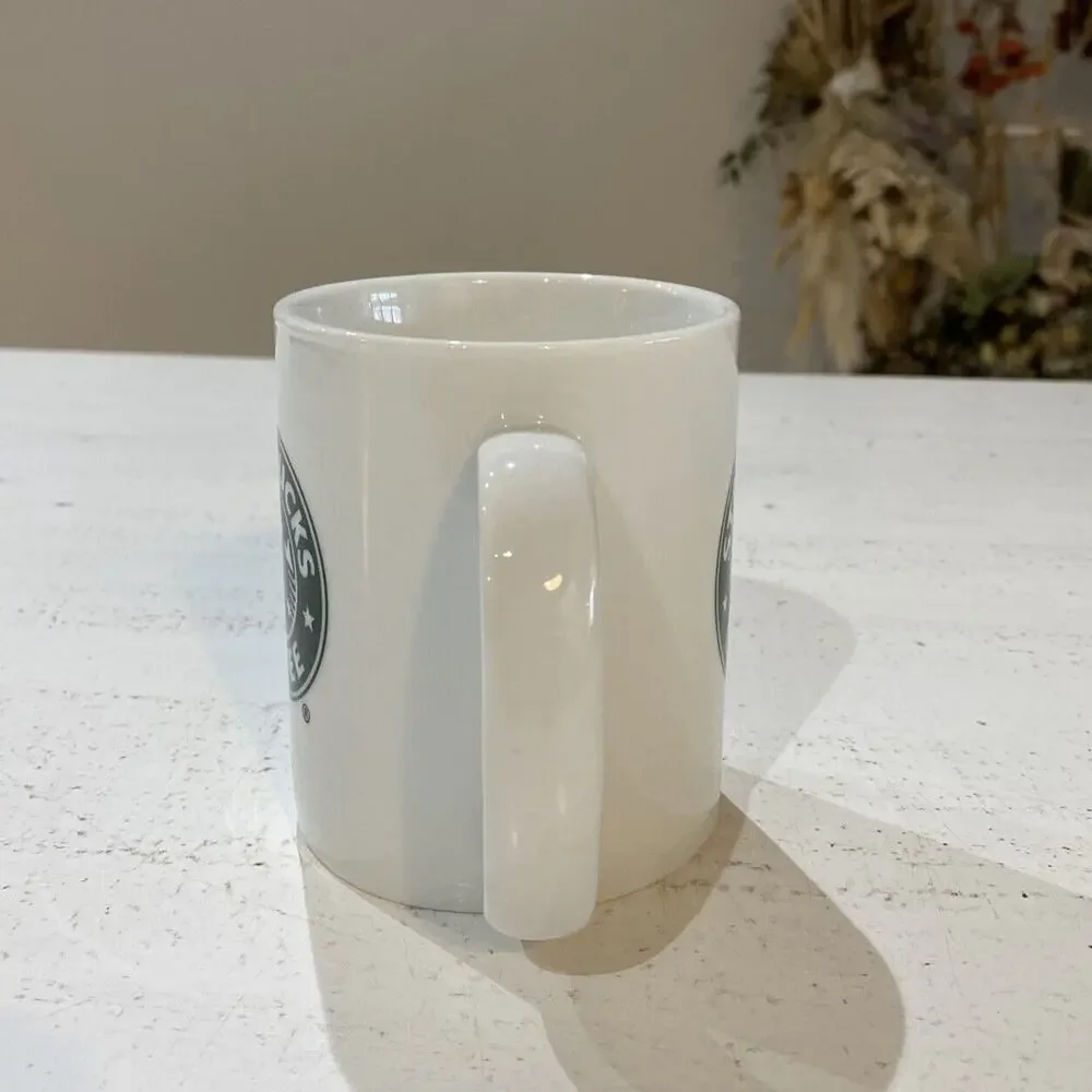Starbucks Coffee Tea  Mug 2006 Logo Double Sided White Green Siren - Picture 3 of 8